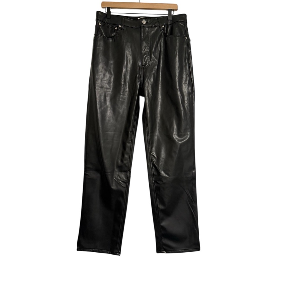 ASOS Men's Black Faux Leather Pants Size 32